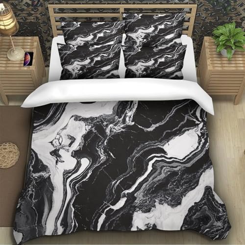 Parure de lit microfibre de qualité supérieure imprimé 3D tourbillons - 5