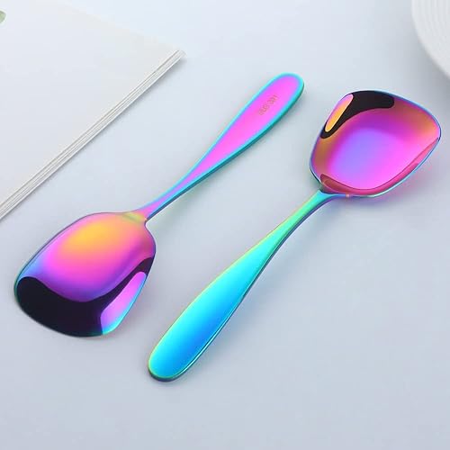 Miniatura 7 de Juego de tazones de sopa de fideos japoneses para ramen, 2 juegos (8 pulgadas) Rainbow de doble capa de acero inoxidable 188 con palillos y cucharas