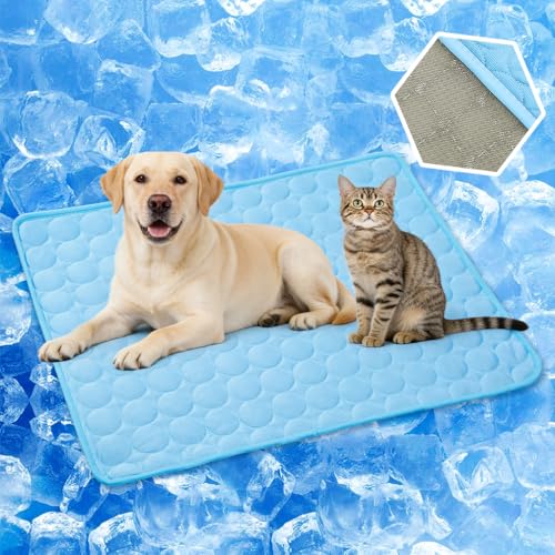 MeiLiMiYu 2026 Upgraded Washable Dog Cooling Mat Ice Silk Cooling Mat for Dogs Pet Self...