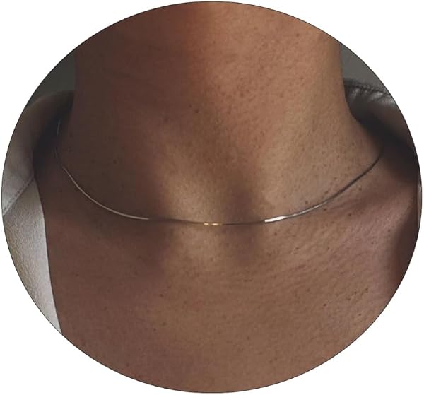 14K Gold/Silver Plated Choker Necklace for Women Shining Dots Station...