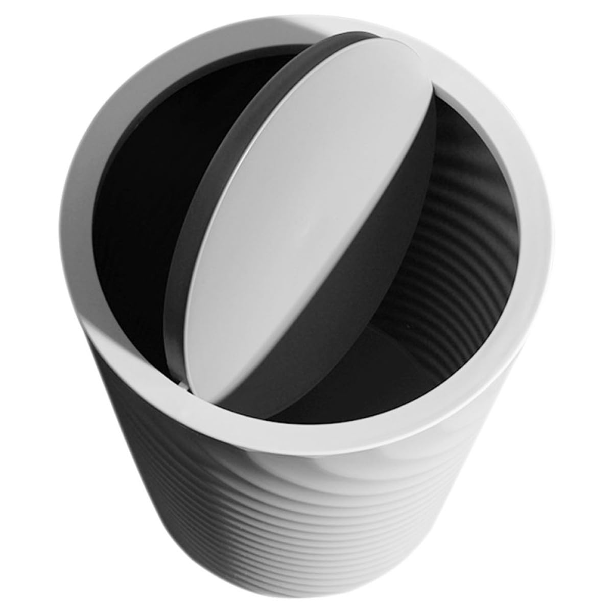 Homoyoyo Cubo de Basura de Plástico para Almacenamiento y Fácil Desecho con Tapa Abatible 12l Diseño Simple y Funcional para Baño y Cocina