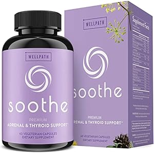Soothe Thyroid Support for Women – Iodine Supplement with Selenium, Ashwagandha, Schisandra, Bladderwrack, Rhodiola…