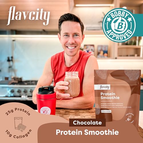 FlavCity-Protein-Powder-Smoothie-Chocolate-100-Grass-Fed-Whey-Protein-Smoothie-with-Collagen-25g-of-Protein-Gluten-Free-No-Added-Sugars-4042-oz