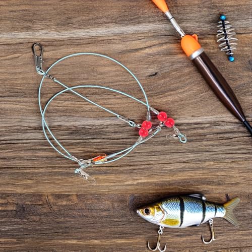 12 piezas Líneas de Nylon para Pesca con Señuelos y Ganchos miniatura 7