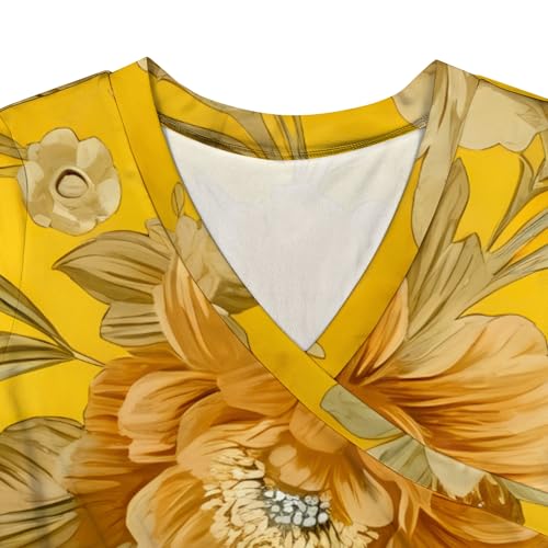 Image of Women Plus Size Long Sleeve V Neck Maxi Dress with Belt | Soft fabric relaxed fit three quarter sleeve v neck with pockets for party and daily wear