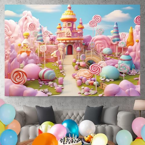 Fondo fotográfico Candyland 9x6ft para estudio miniatura 4
