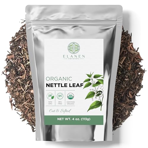 Organic Stinging Nettle 4 oz. (113g) USDA Certified Organic Nettle Leaf Tea Ortiga Stinging Nettles Leaf Cut & Sifted