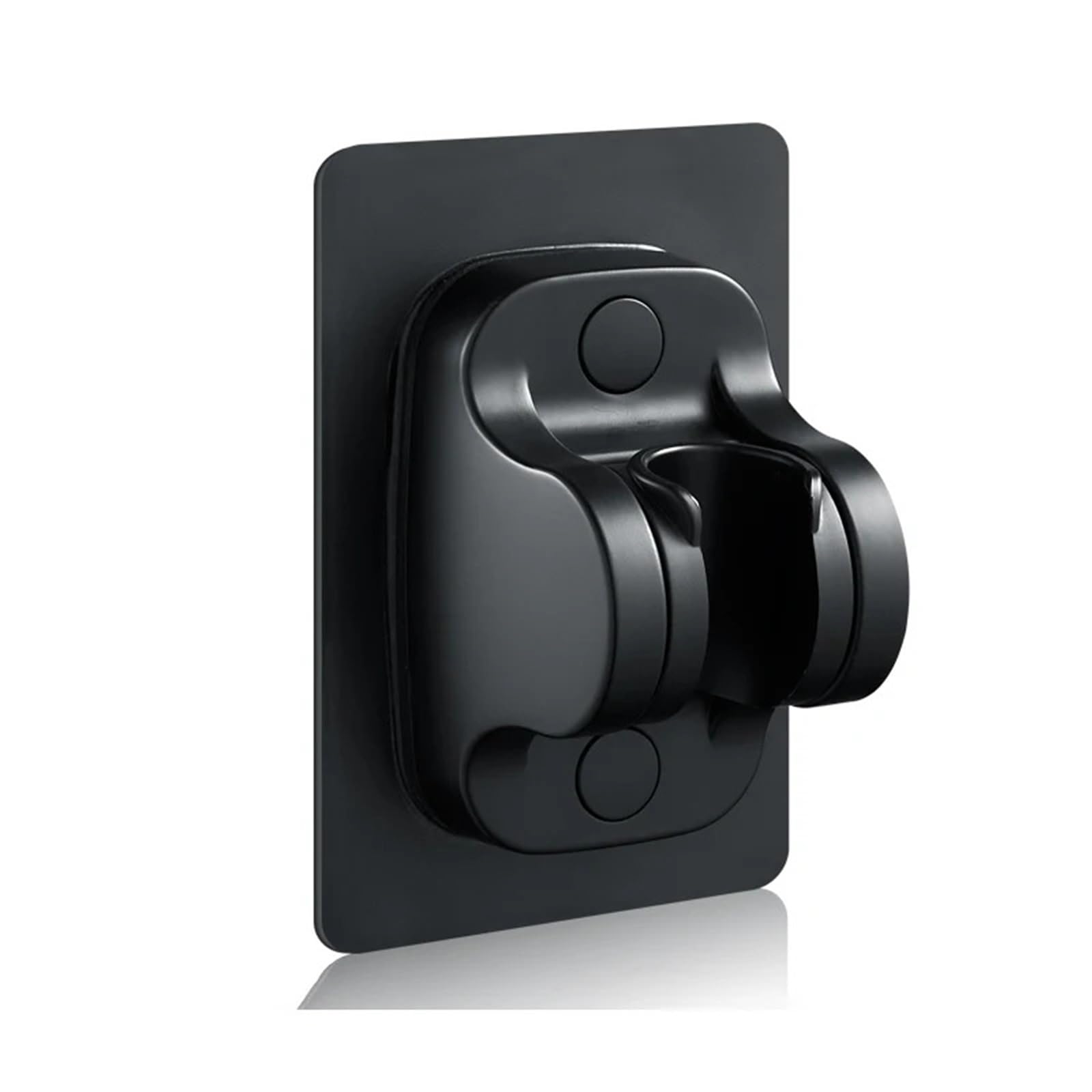 Djskldf 1 Piece Black Shower Head Holder Shower Head Holder Brackets Adjustable Support Showerhead Bath Wall Hooks Stand Plastic Bathroom Accessories Without Drill(1 Piece Black)