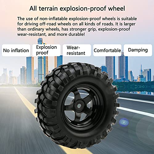 4x 1:10 RC Off-Road Car Wheel Tires 5 Spokes Wheel Rim 12 mm Hex RC Parts