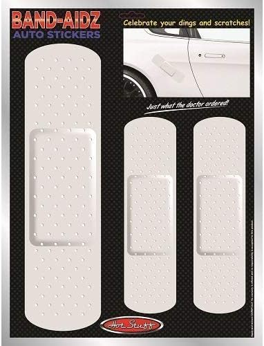 HOT STUFF MERCHANDISE Band-Aid Car Auto Sticker Set Light Gray