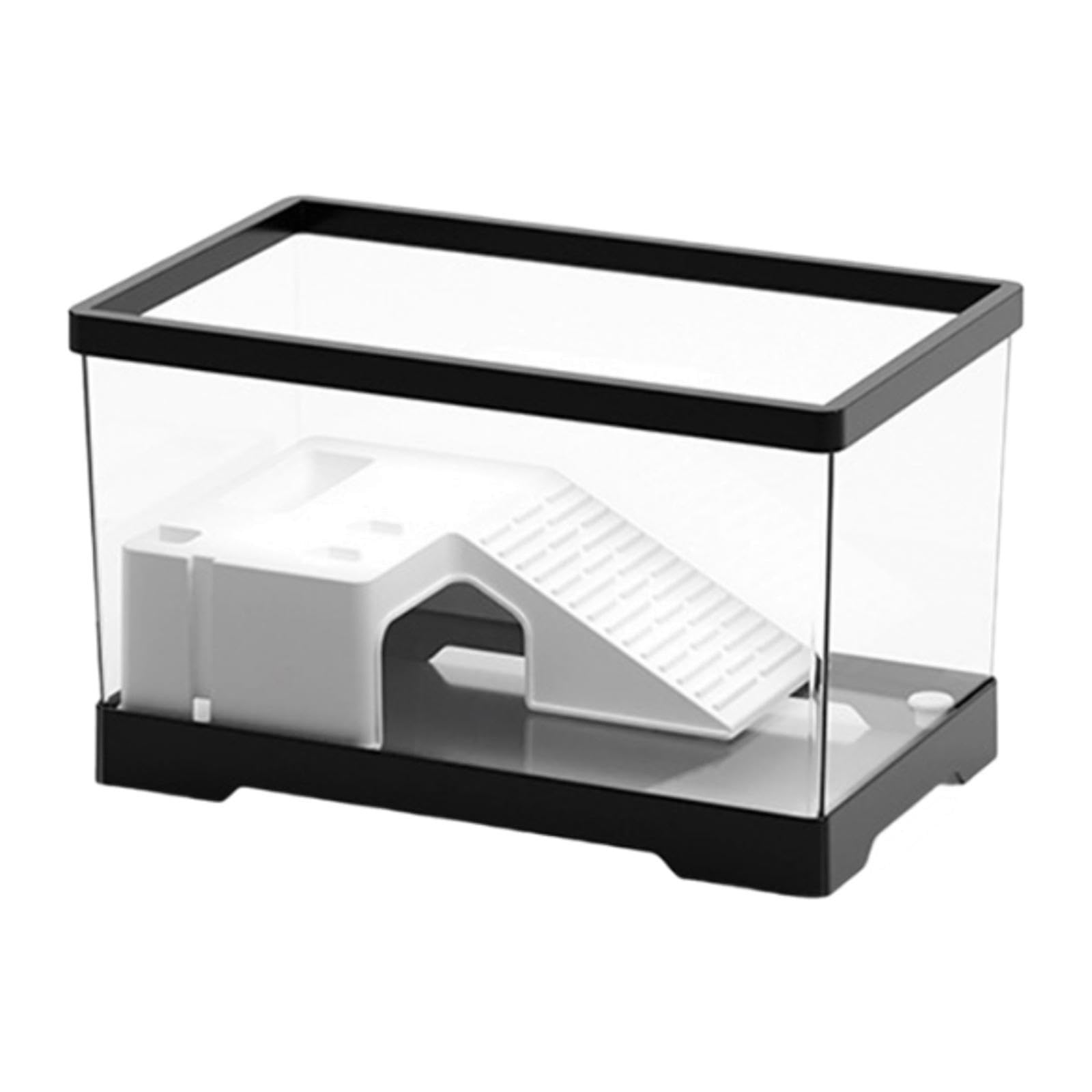 Turtle Tank Bottom Drainage Terrapin Tortoise Enclosure Starter Indoor Decor Medium Black|Pet Supplies|Reptile Supplies-image-2