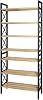 رف أحذية متعدد الأغراض من البيتوكلاس مكون من 8 طبقات – 47x18x127 سم، مصنوع من مادة MDF والبلاستيك، سهل التركيب، مرمز برمز الاستجابة السريعة، وحدة خزانة منظمة حديثة وزخرفية، أسود