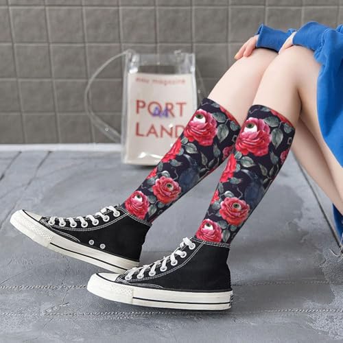 Image of Knee High Socks for Women Girls Fashion Women's Festival Stockings for Casual Running Work Travel