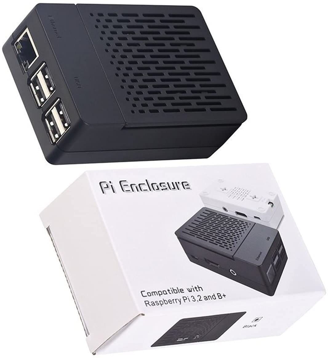 GeeekPi Raspberry Pi 3 B+ Alloggiamento Con Ventola, Alimentatore USB C 18W 5V 3,6A Con Adattatore Micro USB per Raspberry Pi 3 Model B/3B+