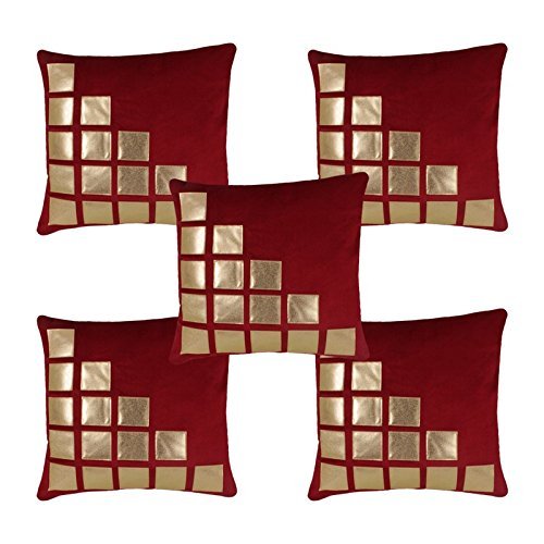 AR Enterprises Velvet Geometric Cushion Cover Set (Maroon) -5 Piece (B07M6YVMJV) Amazon Price History, Amazon Price Tracker
