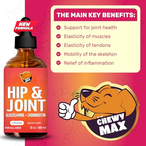 Glucosamine for Dogs | Hip and Joint Supplement | Glucosamine Chondroitin for Dogs | 2 Oz