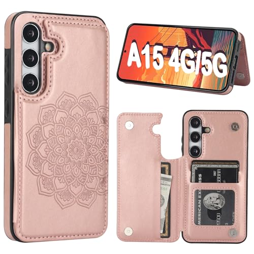 Étui portefeuille pour Galaxy A15 5G Samsung housse protection cuir avec clapet