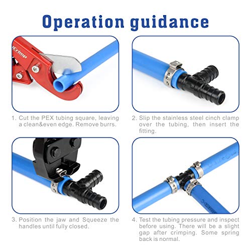 iCrimp PEX Cinch Tool for Stainless Steel Clamp-Vertical&Parallel Clamping from 3/8-inch to 1-inch -CRP650 by IWISS
