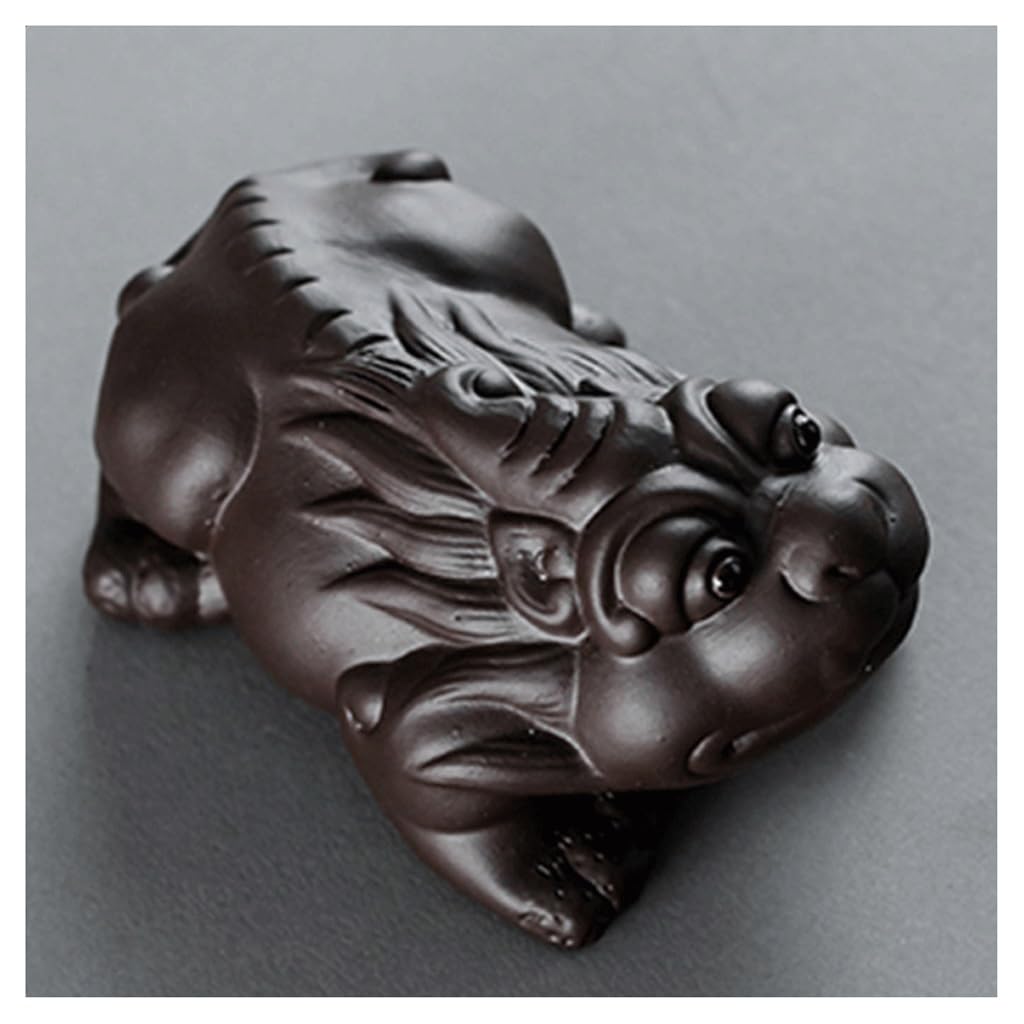 ENGENDER Kung Fu Tea Pet Chinese Tea Pet Table Ornaments Purple Sand Ceremony Kung Fu Set(B)