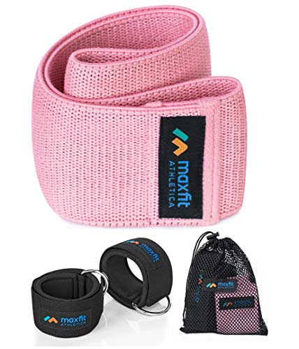 Maxfit Athletica Hip Resistance Circle Band Loop for Women, Booty Band, Thick Non-Slip