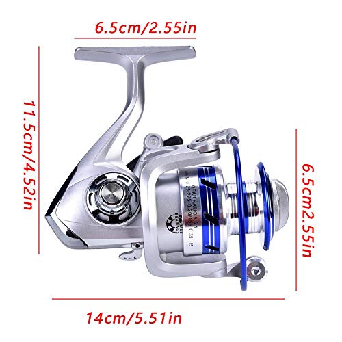 Alomejor Angelrolle Rad Faltbare Salzwasser-Spinnrolle mit Korrosionsschutz 2000 3000 4000 5000 Series – Bild 4