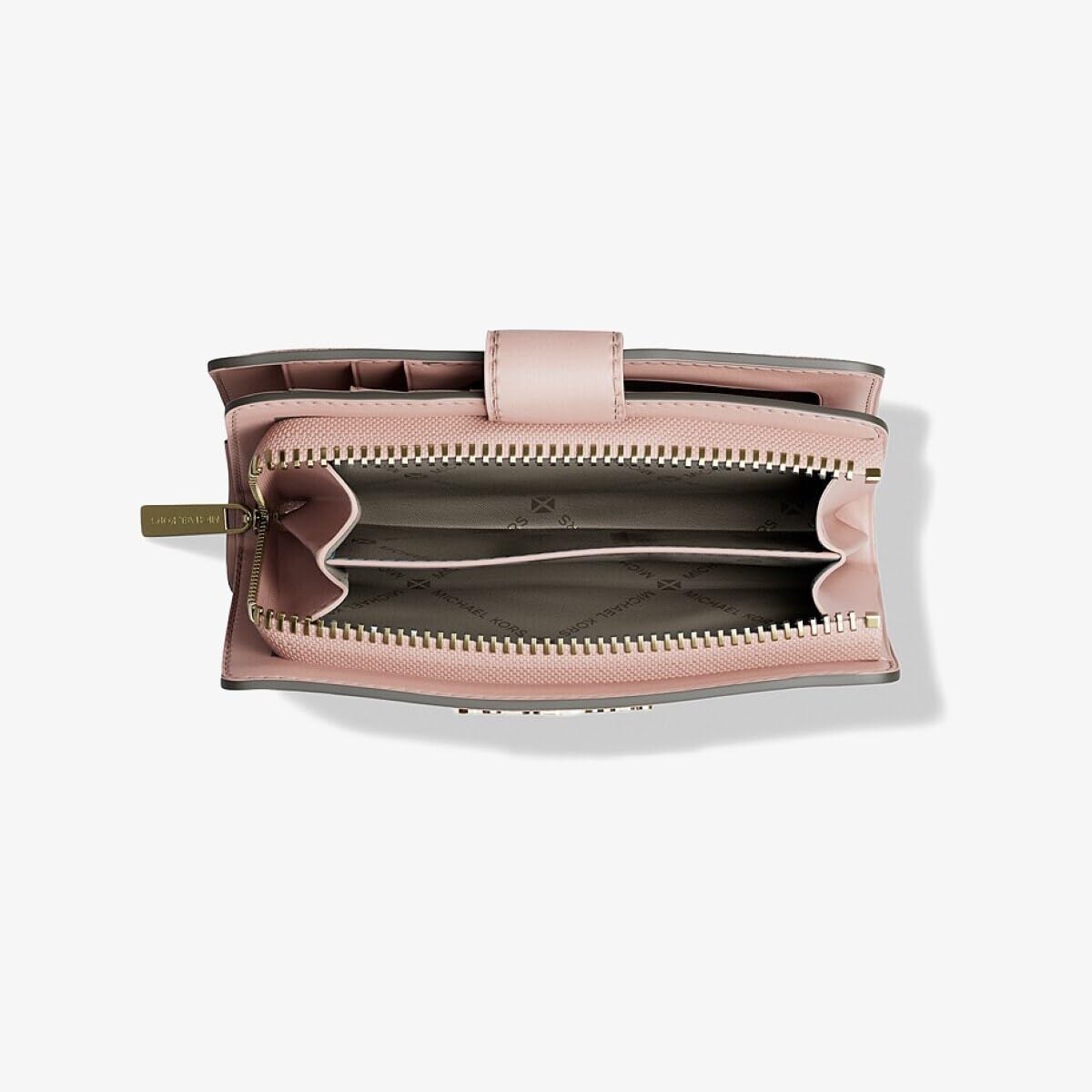 Michael Kors Portafoglio da donna Jet Set Bi-Fold Portafoglio, Fard in polvere, Casual