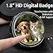 JLKVB Electronic Digital Pin, 1.7-Inch Hd Pixel Digital Badge Pin, E Badge Photo Video with Bluetooth 6.0, Custom Photo Slideshow & Video Display for Anime/Star/Idol/Football Fans (Black)