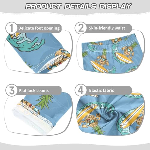 Girls Leggings A Surf Rider Pineapple Toddler Girls Clothes Leggings for Girls Toddler Girls Leggings 3-4T3