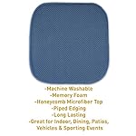 4 Pack Memory Foam Honeycomb Nonslip Back 16" x16" Chair/Seat Cushion Pad, Blue - Image 5