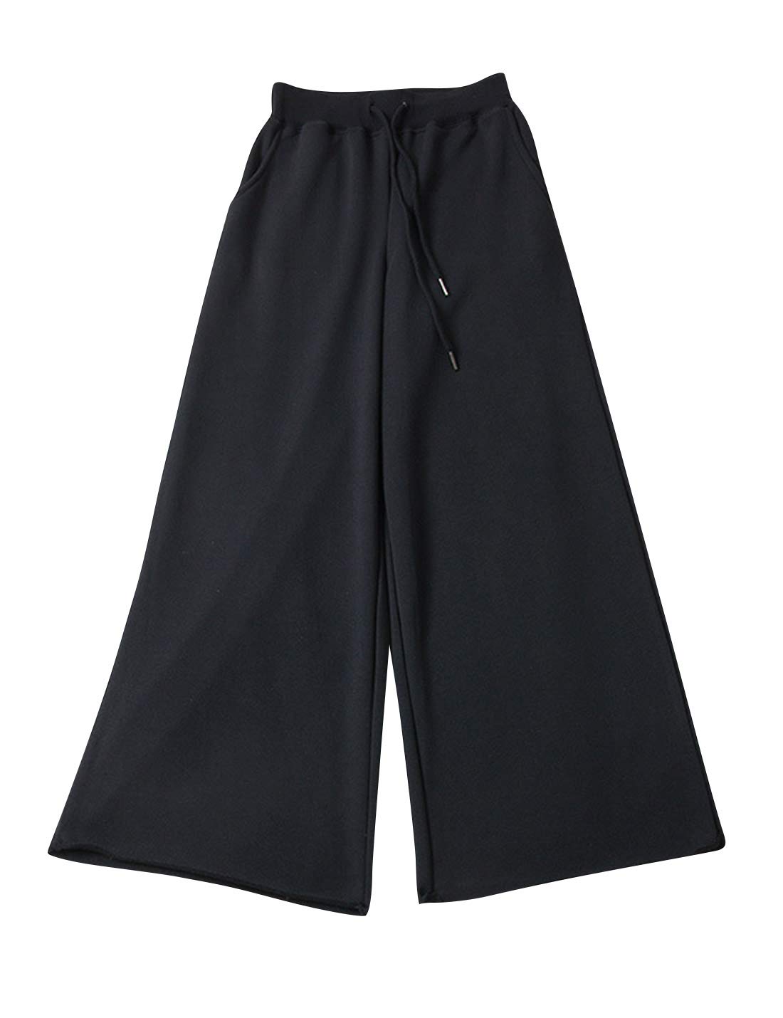 ZGZZ7 Womens Loose fit Maxi Wide Leg Palazzo Pants Full Length Lounge Pants with Adjustable Drawstring