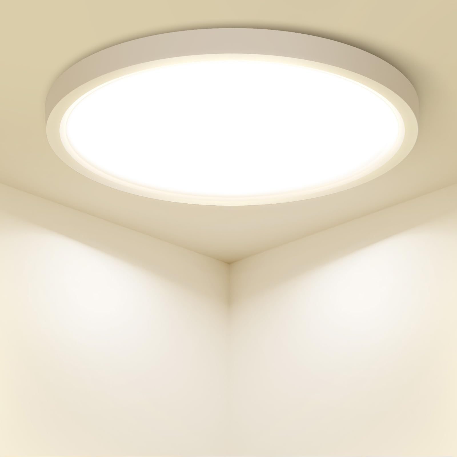 zemty Deckenlampe LED Deckenleuchte Flach, 5Farben 2700K/3000K/4000K/5000K/6500K