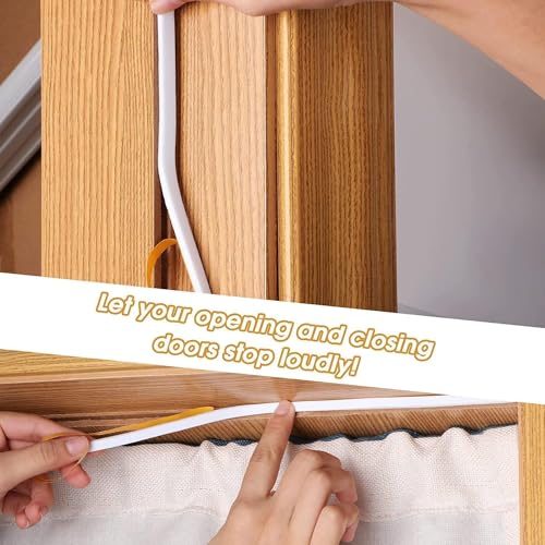 Dichtungsband Selbstklebend Türdichtung für Türen Fenster, 6mm(B) x3mm(D)/20m(L) Schaumstoffband Gummidichtung für Kollision Siegel Schalldämmung Weiß