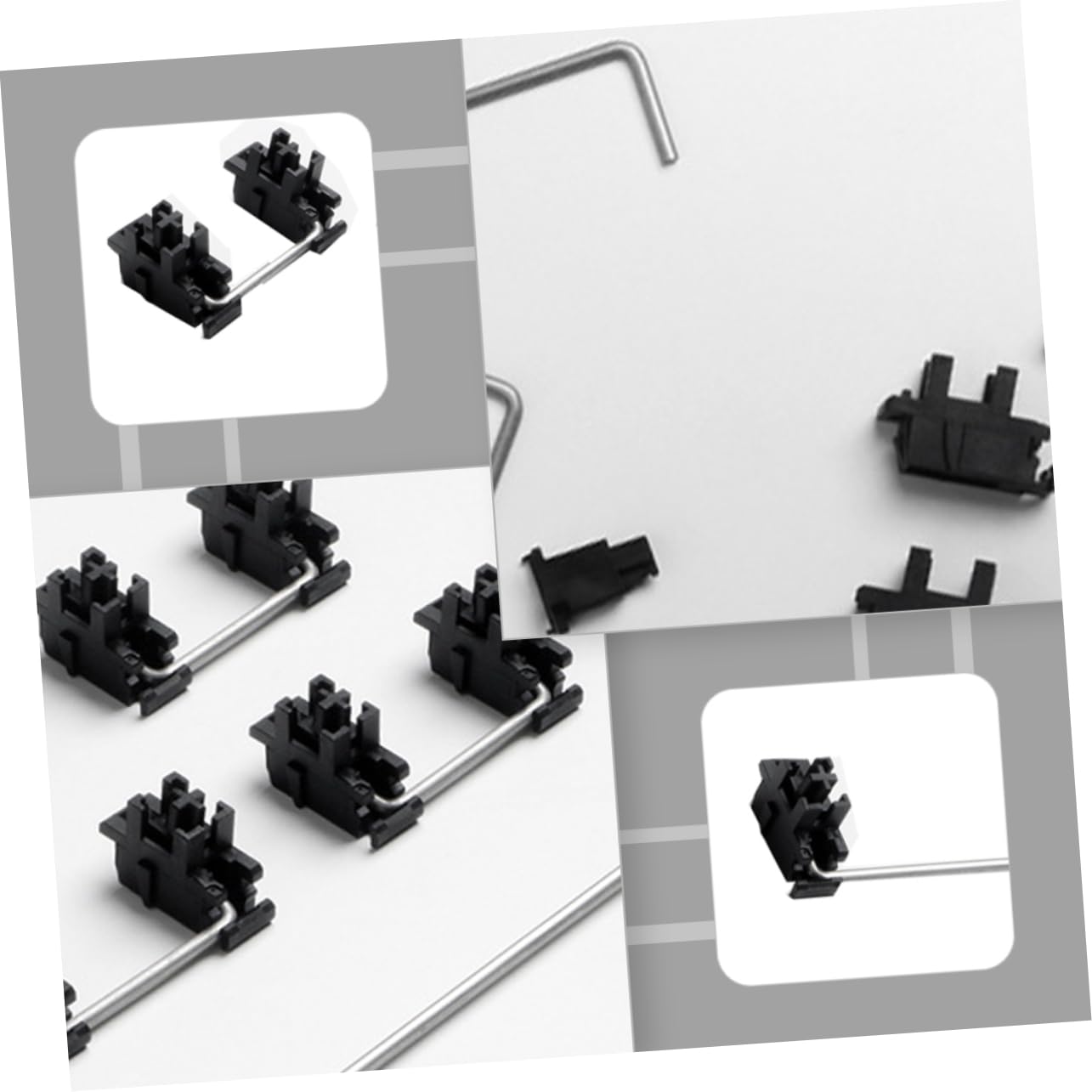 SHINEOFI 1 Ensemble Kit de Stabilisation pour Claviers Mécaniques et Accessoire de Clavier Durable et Pratique