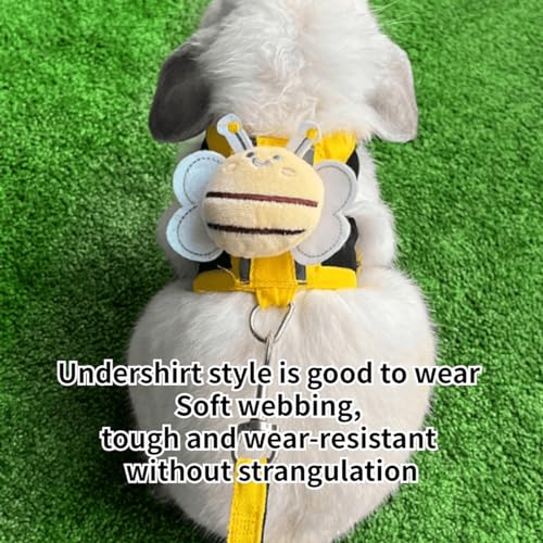 Image of Rabbit Harness and Leash - Adjustable Bunny Harness Escape Proof for Walking Runnig Hiking Camping Outdoor,Cute Small Animal Harness Leash Set (Large)