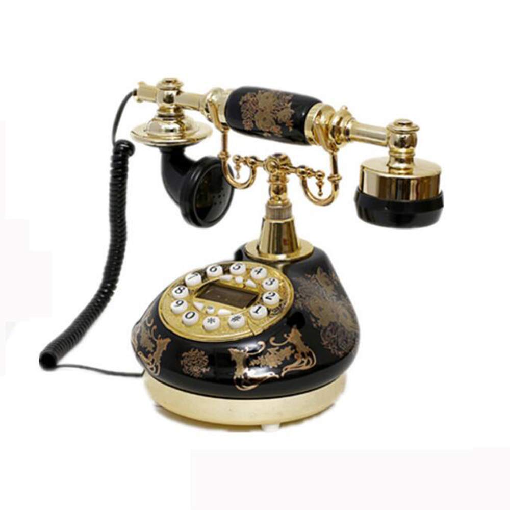 Telefono Vintage in Lega e ABS con ID Chiamata Regola la ricomposizione della suoneria per Il Telefono da scrivania per la casa, Blu (Blu) (Blu)