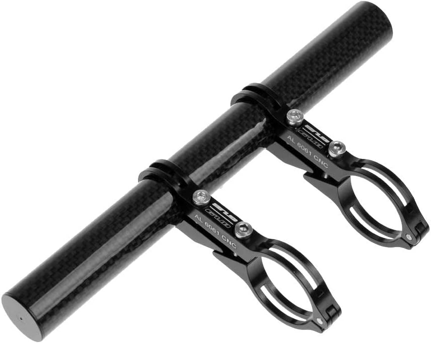 20.2cm Carbon Fiber Bike Handlebar Extender Mount Bracket - weight, Firmly Secure Flash & Phone Holder - Fits 22.2-31.8mm Handlebars - for Cyclists