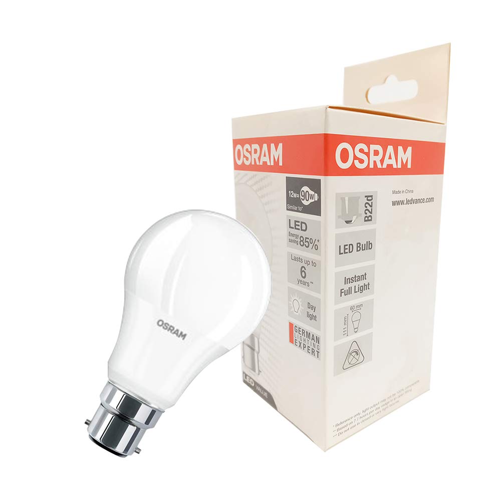 Sponsored Ad – LED Value Classic A Frosted B22D Bulb 12W (Replace 90W) Daylight 6500K, 1000 Lumens, Energy Saving, Long Life, Instant Bright White Light for Home, Office, Bedroom & Indoor Lighting in UAE