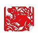 Paper-Cut Ox Animal China Zodiac Cleaning Cloth Screen Cleaner 2pcs Suede Fabric
