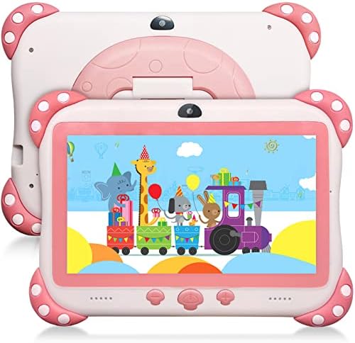 Kids Tablet 7 inch Android Toddler Tablet for Kids Learning APP Preinstalled 1GB RAM+32GB ROM 256GB Expand Support, 2MP Rear Camera Children’s Education Tablet Google Play YouTube Netflix ages 3 to 14