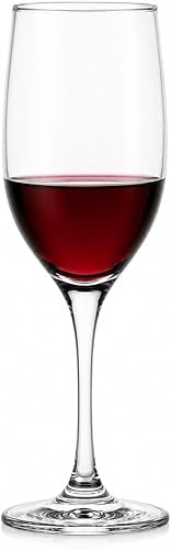 Wine Glass Set of 6, Elegant Clear Glass for Home, Restaurant, Parties & Special Occasions 180ml