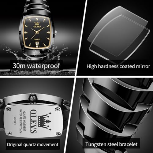 Image of OLEVS Couple Watch Men and Women His and Her Watches Set Analog Date Diamond Stainless Steel Waterproof Luminous Wrist Watch