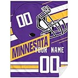 ANTKING Blanket Minnesota Personalized Plush Throw Blanket for Men Women Youth Gift