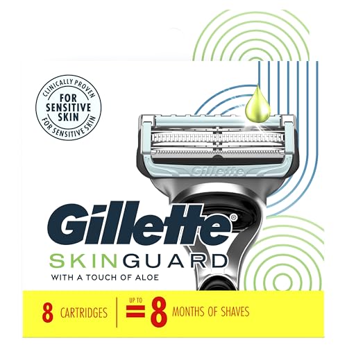 Gillette SkinGuard Razor Blade Refills for Men, 2 Blade Cartridge, SkinGuard for Sensitive Skin, Lubrication, Fits SkinGuard Razor Handles, 8 Count - image 9