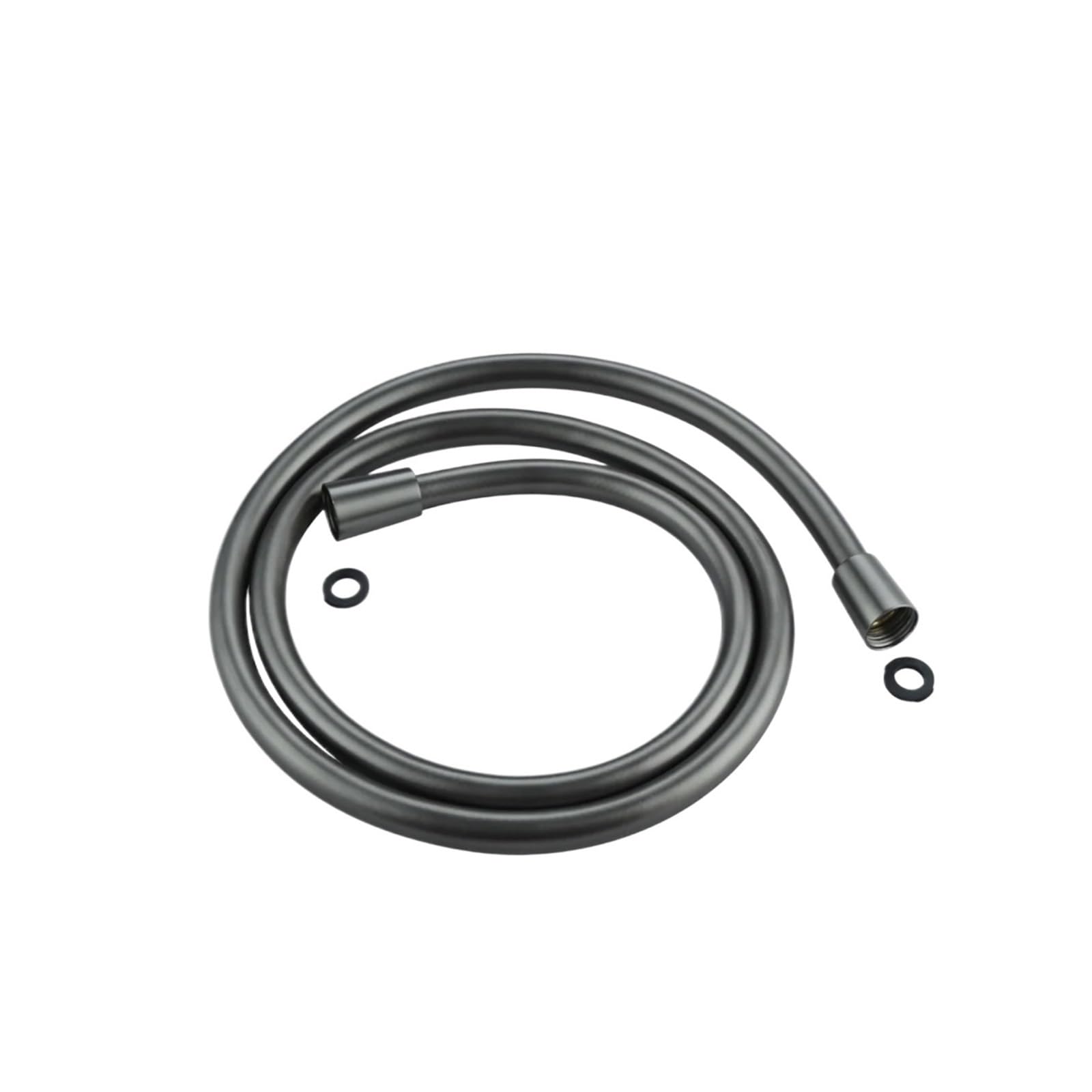 1.5/2.0M Anti-Twist PVC Shower Hose, Multi-Color Replacement Pipe for Handheld(Grey,1.5m)