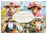 Haute Kuh-ture für das Rind von Welt! Modische Kühe voll im Trend (Wandkalender 2026 DIN A3 quer), CALVENDO Monatskalender: Mit modebewussten Kühen stilvoll durch das Jahr (CALVENDO Tiere)