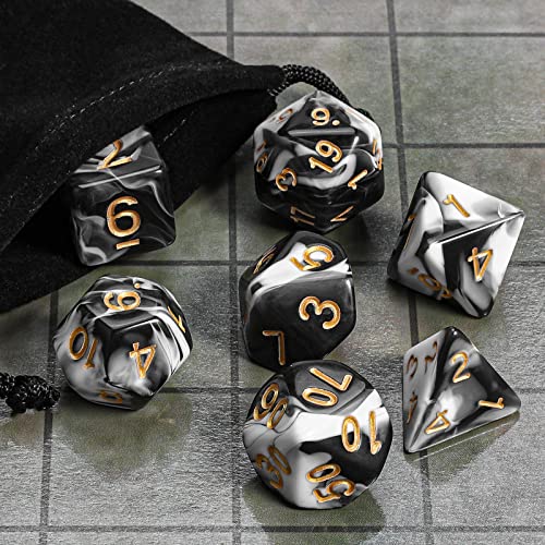 Image of CiaraQ 7pcs Polyhedral Dice Set for Dungeon and Dragons MTG Table Games