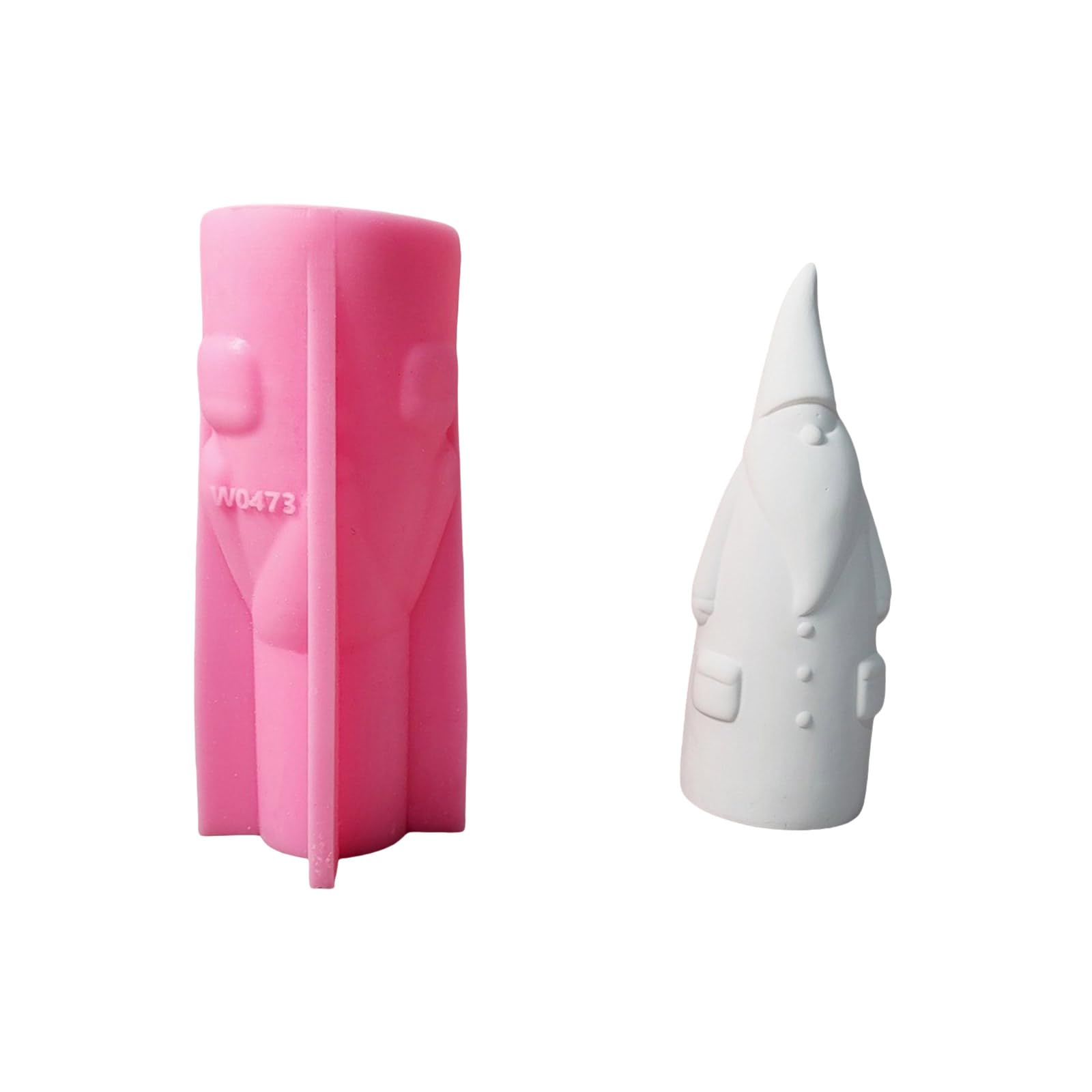 hogtnd Santa Claus Silicone Candle Moulds for Epoxy Resin Candles Soap Making, Cement Plaster Silicone Moulds for Arts and Crafts Supplies