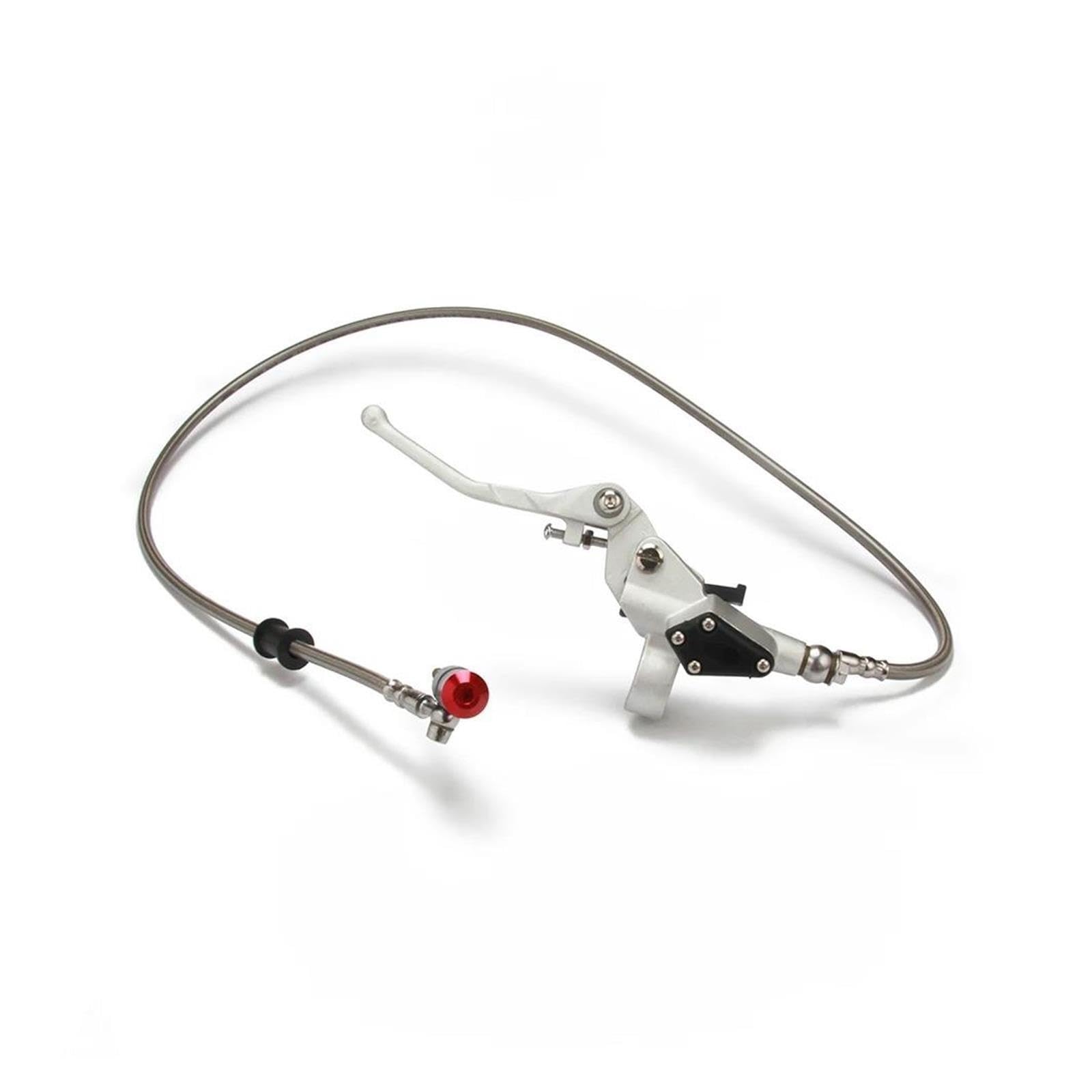 Accesorios para Motocicleta: Embrague Hidráulico De 1200 Mm con Palanca Plateada Y Cilindro Maestro para Motos Motocross Motor Vertical 125-250 CC(Silver)