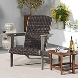 Photo Gallery giantex sedia adirondack da patio, sedia in rattan con seduta imbottita, braccioli ergonomici, porta tazza rotante, poltrona da lounge in hdpe per esterni per giardino, cortile, terrazza (grigio) Photo Gallery giantex sedia adirondack da patio, sedia in rattan con seduta imbottita, braccioli ergonomici, porta tazza rotante, poltrona da lounge in hdpe per esterni per giardino, cortile, terrazza (grigio)