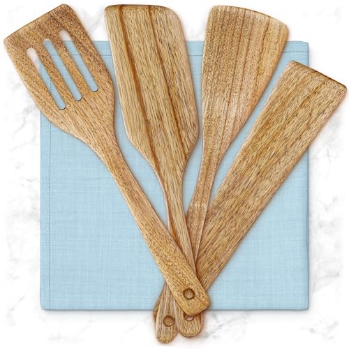 Acacia Wood Spatula 4-Piece